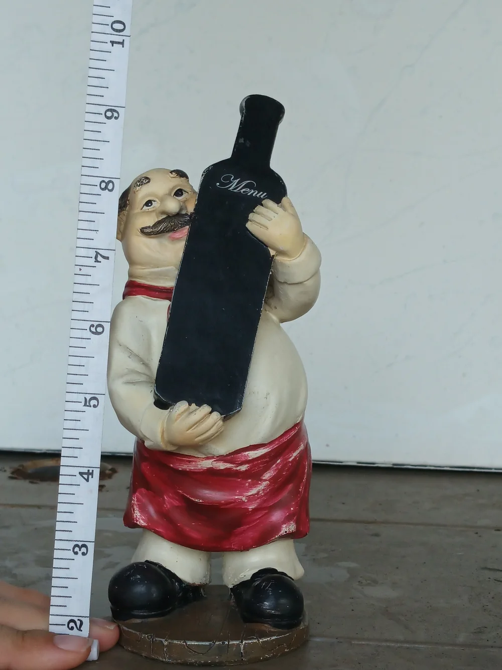 Vtg Italian Fat Chef Baker Holding Menu Statue Figurine Retro Kitchen Decor Med.